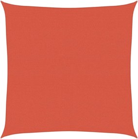 vidaXL Pânză parasolar, cărămiziu, 4 x 4 m, HDPE, 160 g / m²