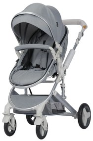 Carucior nou nascuti 3 in 1 NOVOKIDS™ 5300, Cu geanta bebe, Cadru Aluminiu, Amortizoare, Roti din cauciuc plin AVE, Landou, Scoica auto, Spatar