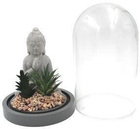 Glob decorativ sticlă cu Buddha 21cm