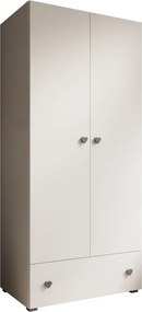 Dulap, 177x80x50 cm, Emily, ADRK Furniture (Culoare: Alb / Alb)