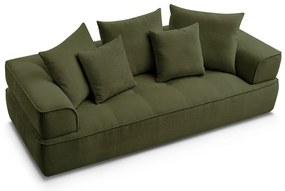 Canapea verde cu tapițerie din chenille 237 cm Whesley – Bobochic Paris