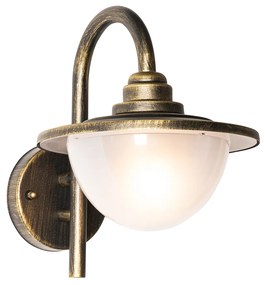 Lampa de perete clasică pentru exterior auriu antic IP44 - Bruges