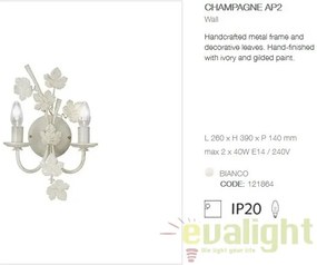 Aplica de perete realizata manual CHAMPAGNE AP2 121864