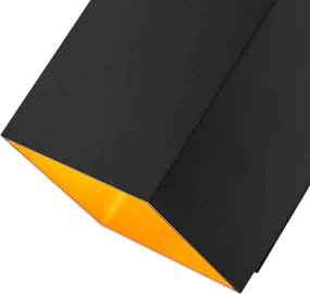 Aplica de perete inteligenta neagra si aurie patrata incluzand Wifi G9 - Sola