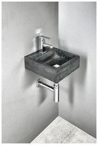 Chiuvetă mică pentru WC neagră din piatră 30x30 cm Blok – Sapho