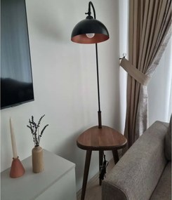 Masuta cu lampadar Decora Homs, negru,Seria lx, 40004