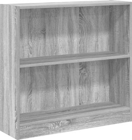 vidaXL Bibliotecă, gri sonoma, 80x24x76 cm, lemn prelucrat