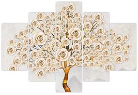 Tablou cu copac cu flori (150x105 cm)