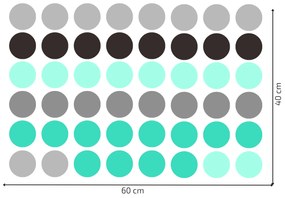 PIPPER. Autocolant de perete "Puncte colorate" 5,5 cm Culoare: Portocale