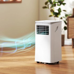 HOMCOM Aer condiționat mobil 10000BTU, aparat portabil 4-în-1 răcire deumidificator ventilator mod noapte, alb | Aosom Romania