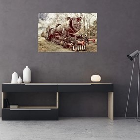 Tablou cu locomotivă istorică (90x60 cm)