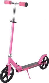 Trotineta copii si adolescenti NOVOKIDS™ Fusion EVO PRO, Maxim 100 kg, Functie Super Brake, Maner reglabil pe inaltime, Diametru roata 200 mm, Roz