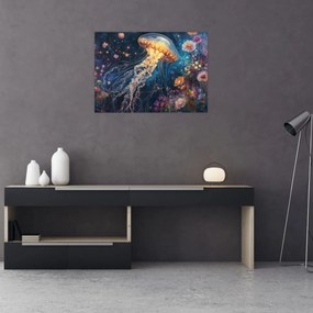 Tablou pe sticlă - Meduză magică (70x50 cm)
