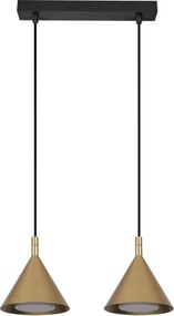 Brilagi - Lustră suspendată pe cablu CONE DOUBLE 2xGX53/15W/230V auriu