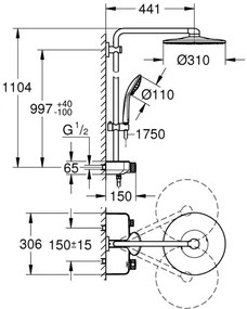 GROHE 26507000 - Sistem de duș EUPHORIA SMARTCONTROL 310 DUO, crom lucios