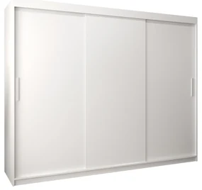Dulap de haine 250 cm Toki (alb mat + alb mat). 1064859
