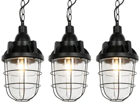 Set de 3 lămpi suspendate industriale negre - Cabin