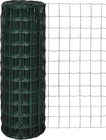 vidaXL Euro gard, verde, 25 x 1,2 m, oțel