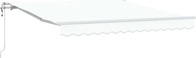vidaXL Cort electric retractabil Alb 300 x 250 cm