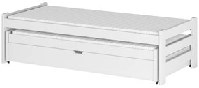 Pat pentru copii 80 x 180 cm ANISSA (cu somieră și sp. depozitare) (Alb). Promo -10%. 1013001