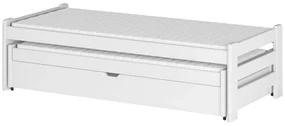 Pat pentru copii 90 x 200 cm ANISSA (cu somieră și sp. depozitare) (Alb). Promo -10%. 1013117
