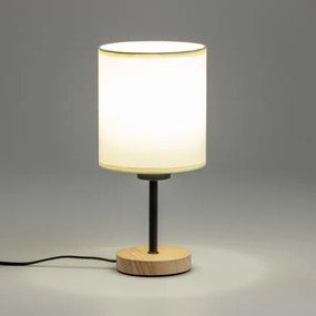 Lampă de masă Brilagi NUBILA WOOD 1xE27/25W/230V stejar/negru/crem