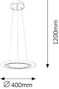 Lustra inelara LED camera de zi, sufragerie, dormitor Adrienne 2428 RX