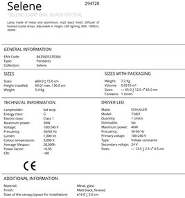 Lustra LED suspendata design elegant Selene 60cm