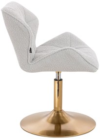 HR111N Scaun Gri Boucle cu Bază Aurie