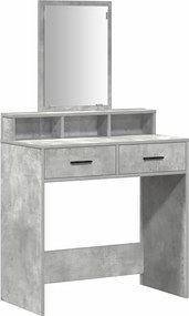 vidaXL Masă de Machiaj Gri din beton 79 x 41 x 140 cm Lemn compozit