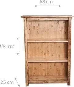 Vitrina mica, L68 25 H98 cm, natur antic, lemn masiv