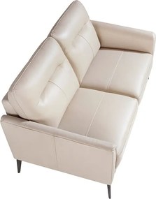 Canapea 2 locuri eleganta, design italian Cowhide leather taupe grey