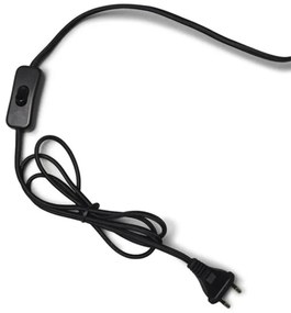 Veioza, lampa de masa eco din bambus Cango negru, 30x26cm