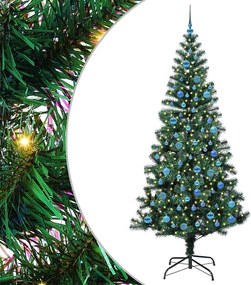 vidaXL Pom de Crăciun artificial pre-iluminat cu 300 LED Verde 240 cm