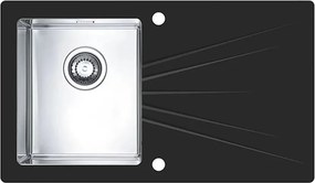 Chiuveta inox Alveus Karat 10 inox - negru 86x50 cm stanga