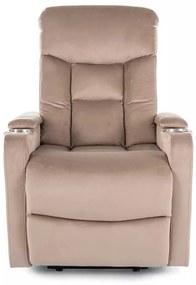 Scaun reclinabil Berville Velvet, bej