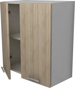 Corp Superior Lecce, 2 Usi, Stejar Sonoma/Alb, 60 x 30 x 65 cm