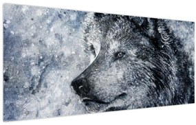 Tablou - Lupul din desene animate (120x50 cm)