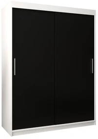 Dulap de haine 150 cm Toki (alb mat + negru mat). 1064818