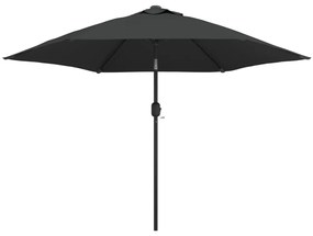 Umbrela de soare exterior cu LED  stalp de otel antracit 300cm Antracit