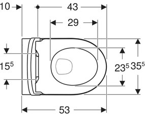 Set vas wc rimless suspendat, alb mat, Geberit iCon, cu capac soft close din duroplast