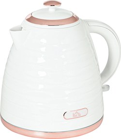HOMCOM Fierbător electric, 1,7L, 2,2kW, funcție de fierbere rapidă cu filtru anti-calcar detașabil și lavabil | Aosom Romania