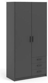 Șifonier gri închis 99x200 cm Sprint – Tvilum