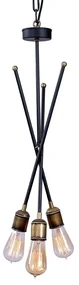 PENDUL DESIGN VINTAGE ATOM CEILING LIGHT F021 102 MATTE JET BLACK SW