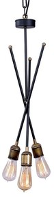 PENDUL DESIGN VINTAGE ATOM CEILING LIGHT F021 102 MATTE JET BLACK SW