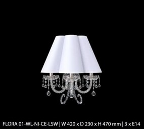 Aplica de perete LUX design modern, Cristal Bohemia Exclusive FLORA 01-WL