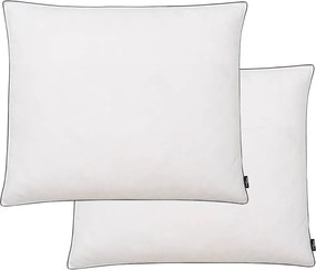 vidaXL Perne cu umplutură din puf/pene, 2 buc., 70 x 60 cm, alb