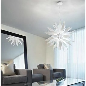 Lustra suspendata design modern LEAVES SP8 BIANCO 111957