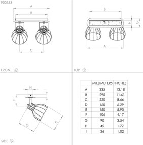 Spot SAMBATELLO 2xE27/40W/230V Eglo 900383