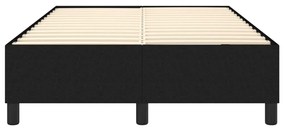 Cadru de pat box spring, negru, 120x200 cm, textil Negru, 35 cm, 120 x 200 cm